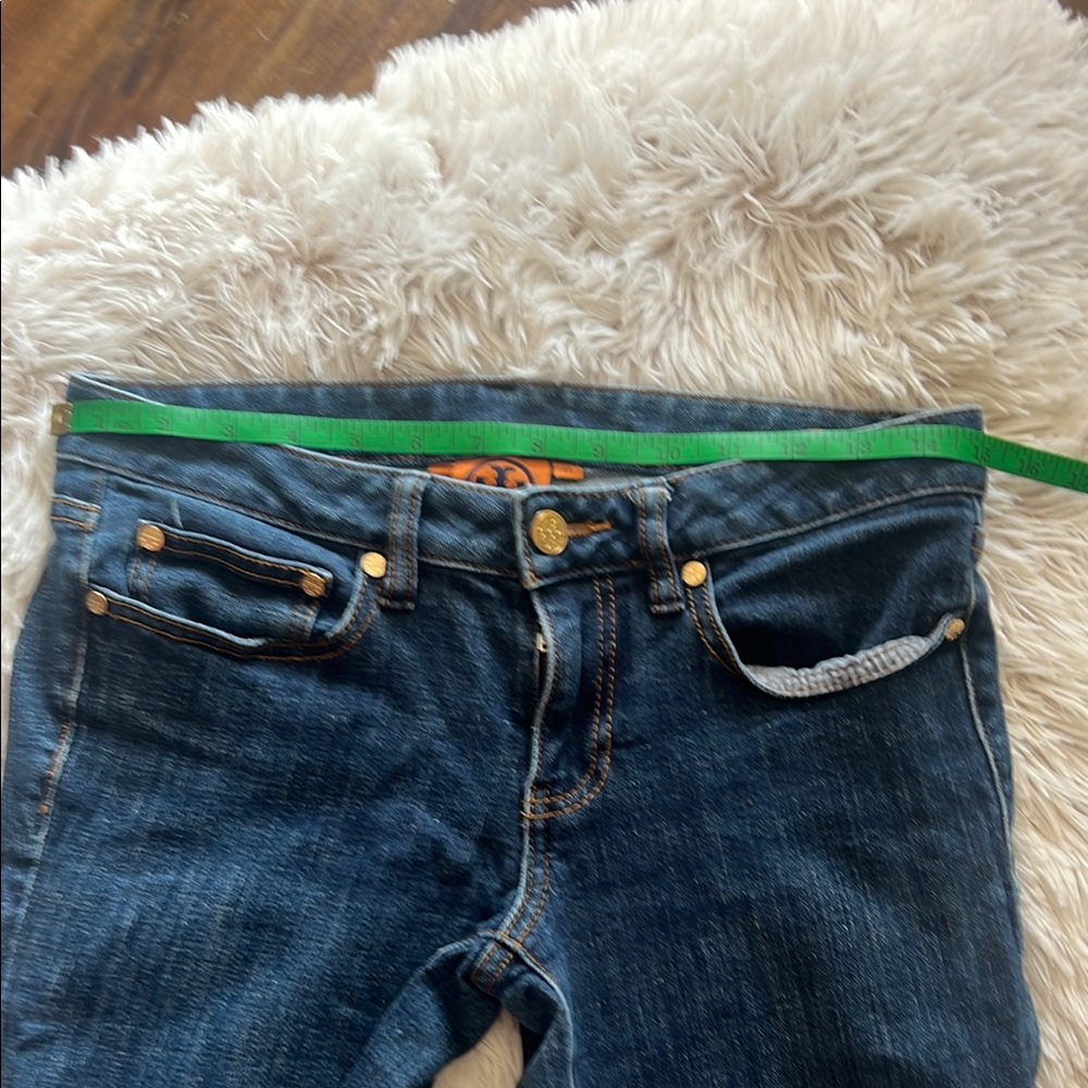 Tory Burch Blue Skinny Jeans with Stretch - Picture 9 of 10